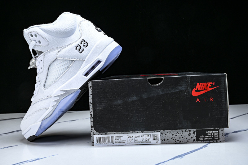 Air Jordan 5 Retro "White Metallic" HQ7978-103