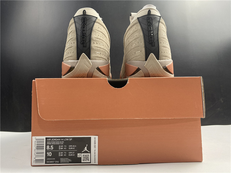 Clot x Air Jordan 14 Low Sepia Stone DC9857-200