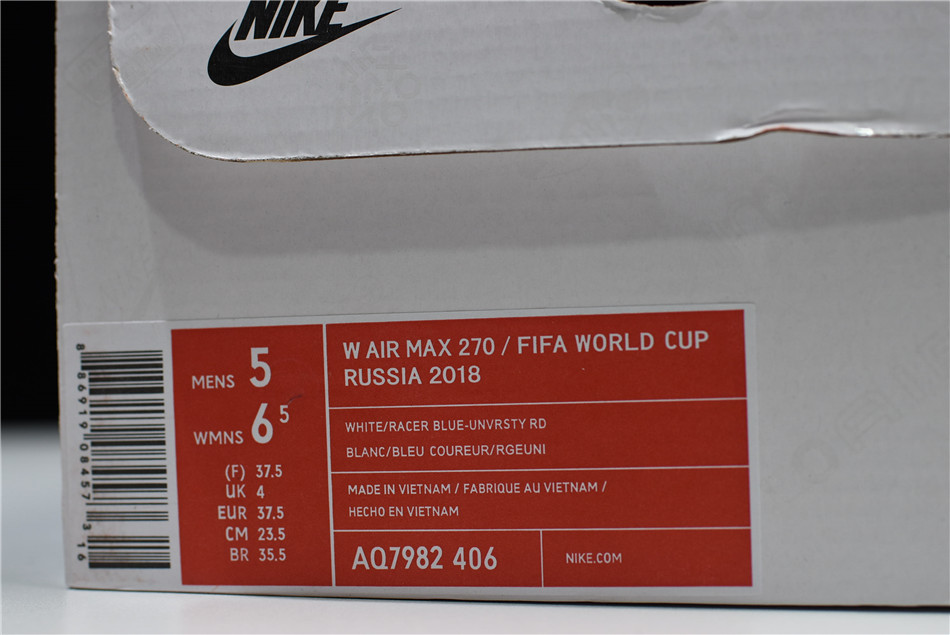 Nike Air Max 270 FIFA World Cup Russia 2018 AQ7982 406