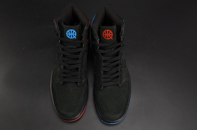 Air Jordan 1 Retro High OG “Quai 54”  Black/Italy Blue-University Red mens AH1040-054