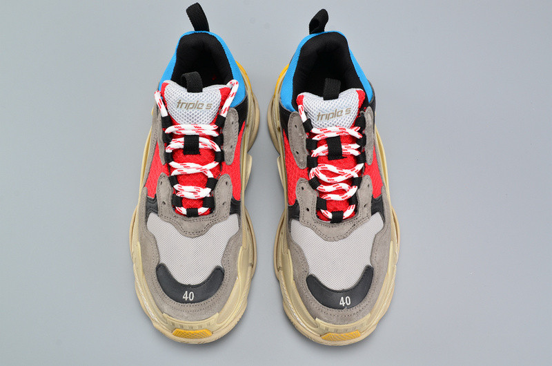 BLCG TRIPLE S TRAINER RED/ BLUE/ YELLOW 490673-W06E3-4365