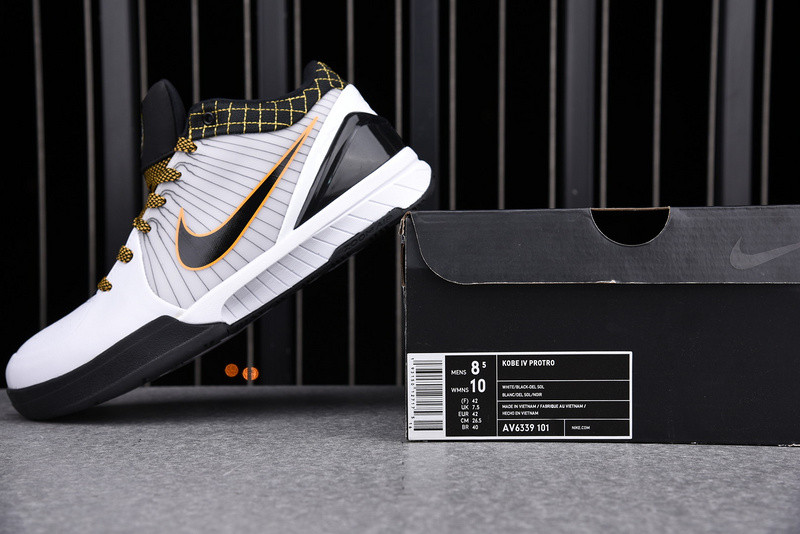 Nike Kobe 4 Protro White Black Del Sol AV6339-101