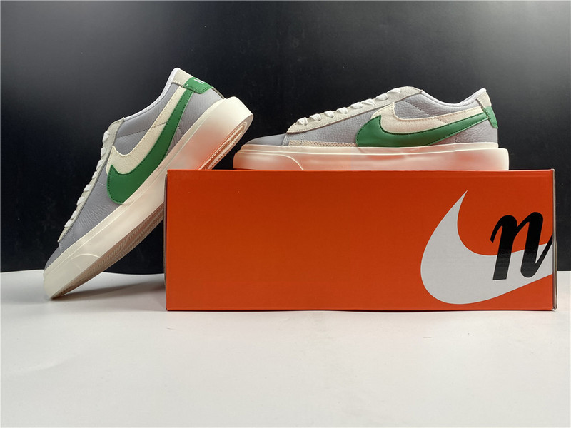 Sacai x Nike Blazer Low Medium Grey/Classic Green-White BV0076-403