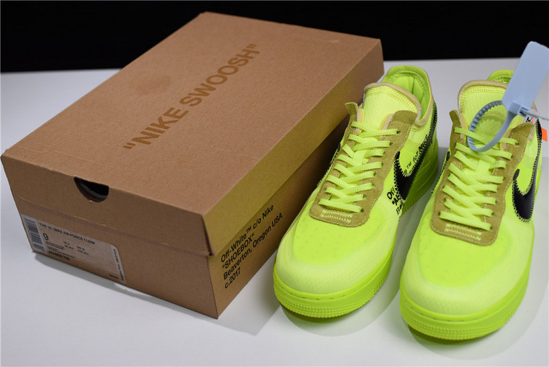 OFF White x Nike Air Force 1 Low “Volt” AO4606-700