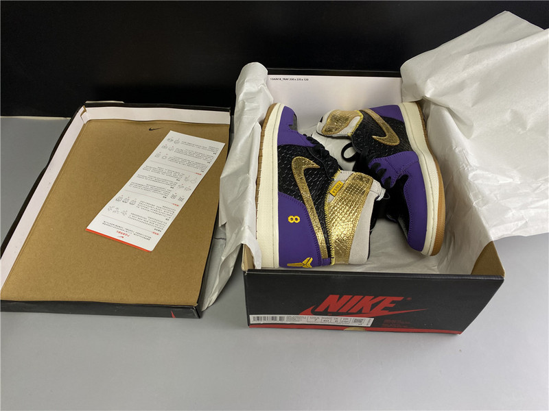 Air Jordan 1 High OG Black/Purple Gold 555088-171
