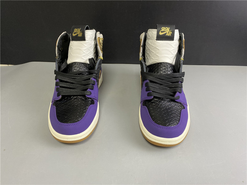Air Jordan 1 High OG Black/Purple Gold 555088-171