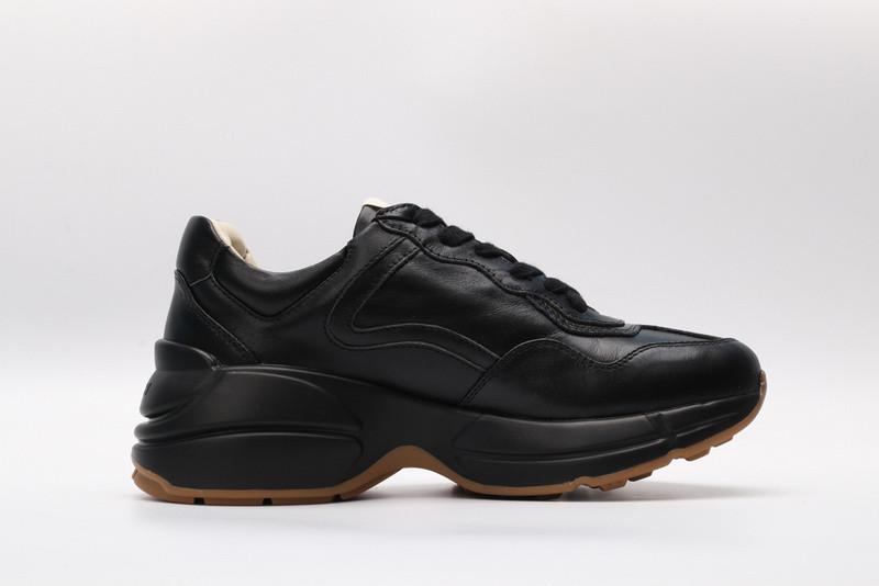 GC Rhyton Web Print Leather Sneaker 523535 DRW00 1000