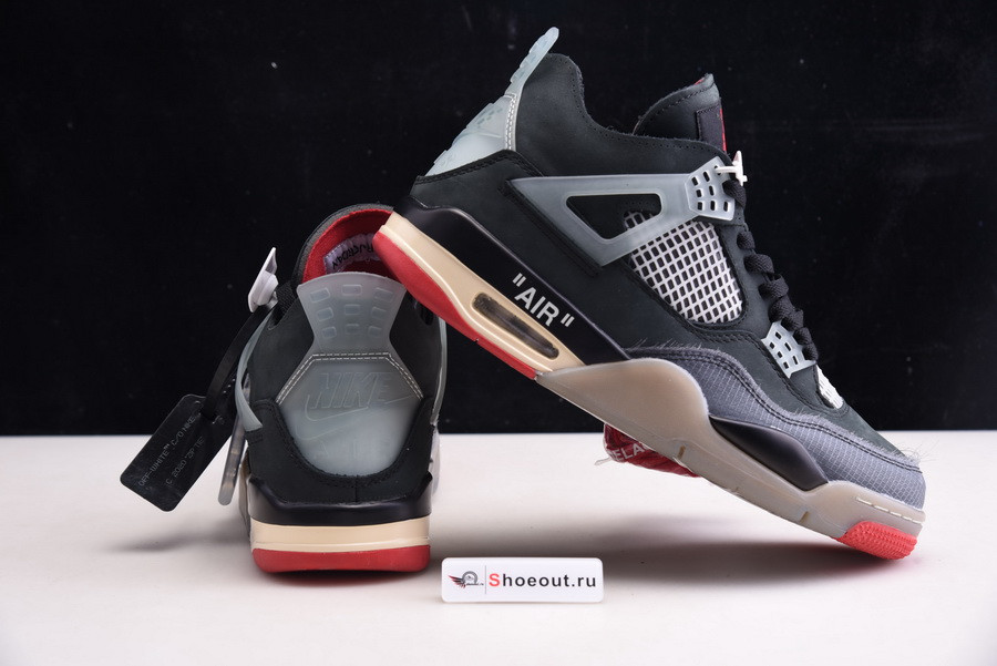 OFF White x Air Jordan 4 “Bred” CV9388-001