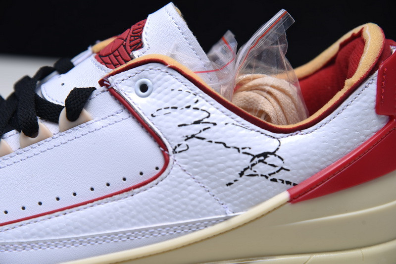 OF x Air Jordan 2 Low White Red DJ4375-106