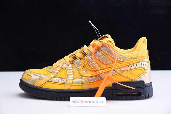 OFF White x Nike Air Rubber Dunk “University Gold” CU6015-700
