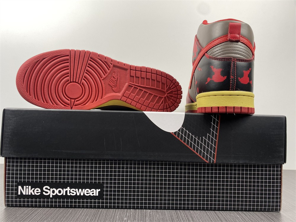 Nike Dunk High 1985 “Red Acid Wash” DD9404-600