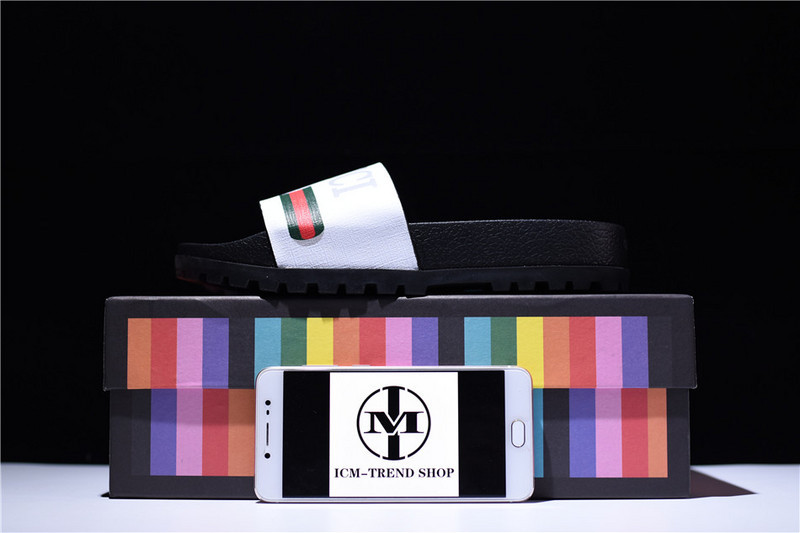 GC Leather SLIDE SANDAL black WITH GG LOGO