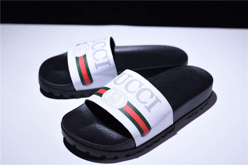 GC Leather SLIDE SANDAL black WITH GG LOGO
