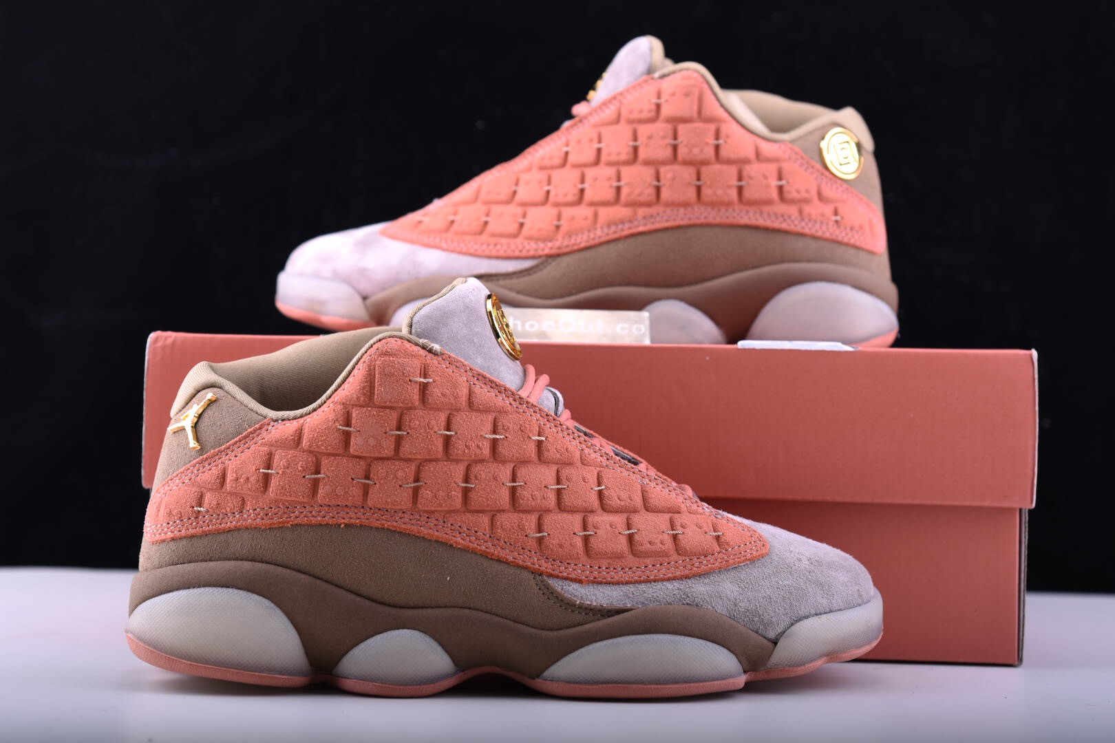 CLOT x Air Jordan 13 Low Sepia Stone/Canteen-Terra Blush AT3102-200