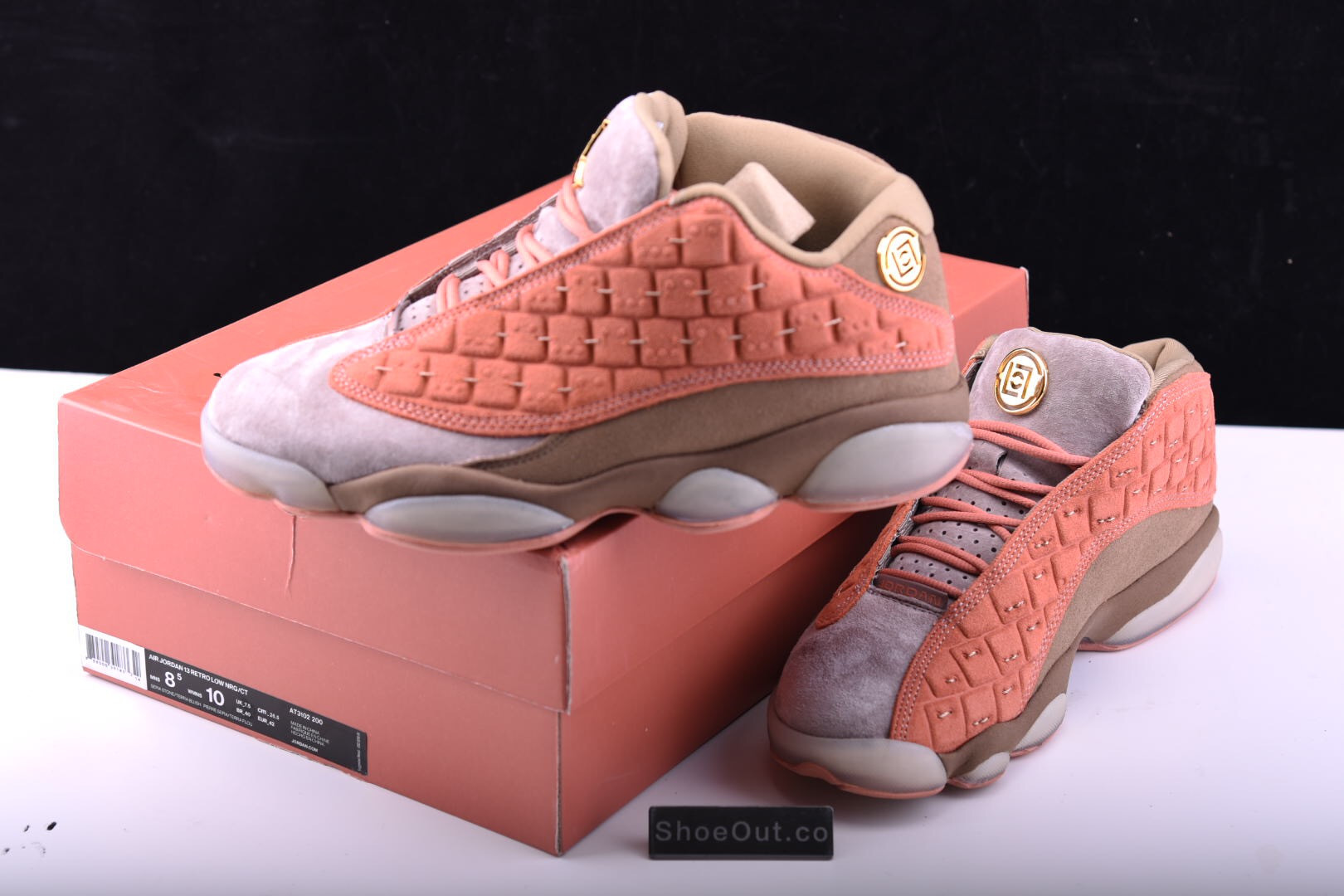 CLOT x Air Jordan 13 Low Sepia Stone/Canteen-Terra Blush AT3102-200