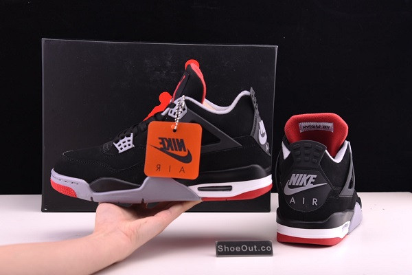 2019 Air Jordan 4 Retro OG Bred Black Cement 308497-060