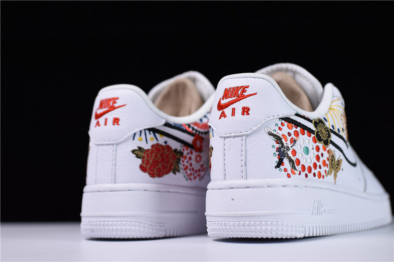 Nike Air Force 1 07 LNY QS Lunar New Year White  Flowers WOMENS  AJ8298-100