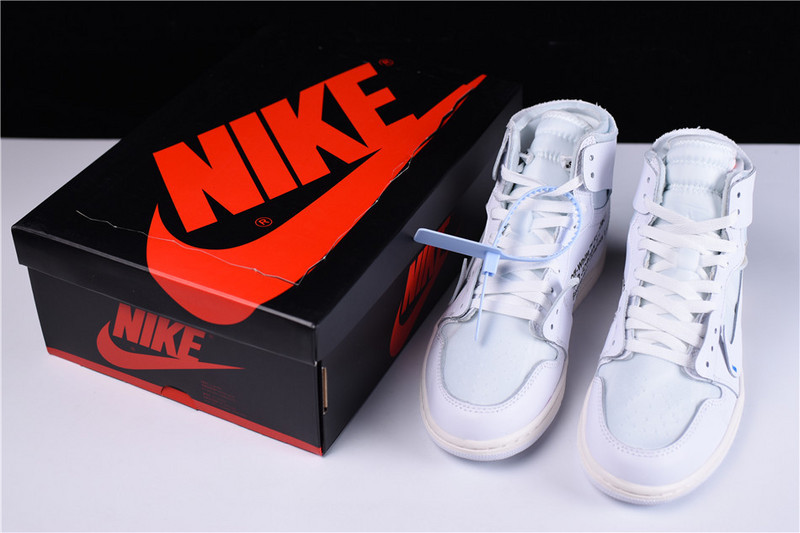 OFF WHITE Air Jordan 1 Retro High White AQ0818-100