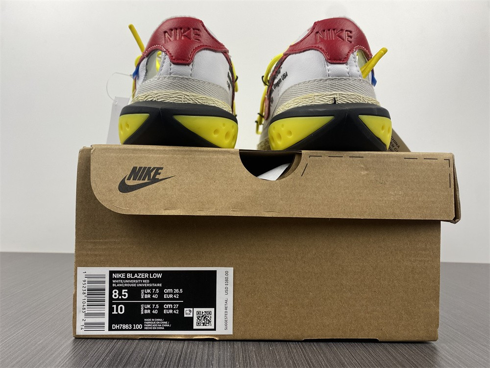 OF x Nike Blazer Low “White/University Red” DH7863-100