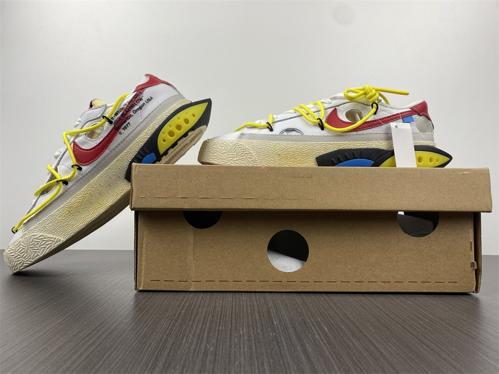 OF x Nike Blazer Low “White/University Red” DH7863-100