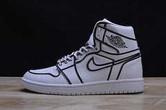 Nike Air Jordan 1 Retro “Comic 3D Pencil” White Hand-Painted MENS  AA4724-110