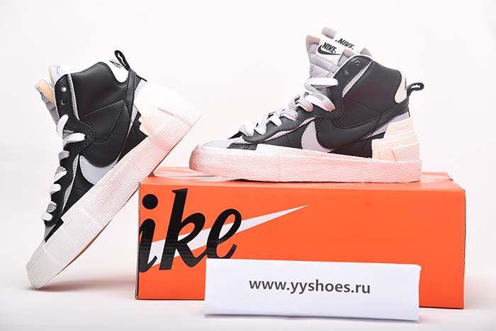 NIKE BLAZER HIGH SACAI WHITE-GREY - BV0072-002