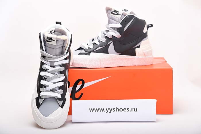 NIKE BLAZER HIGH SACAI WHITE-GREY - BV0072-002