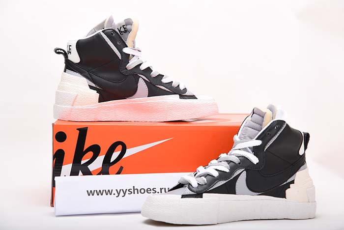 NIKE BLAZER HIGH SACAI WHITE-GREY - BV0072-002