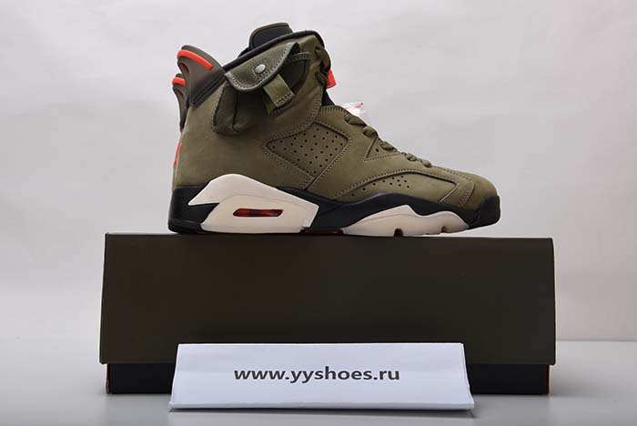 TRAVIS SCOTT AIR JORDAN 6 MEDIUM OLIVE - CN1084-200