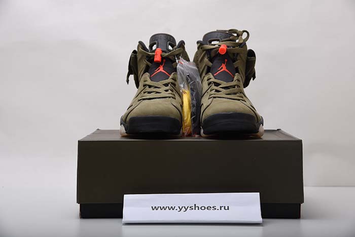 TRAVIS SCOTT AIR JORDAN 6 MEDIUM OLIVE - CN1084-200