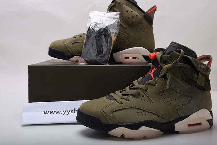 TRAVIS SCOTT AIR JORDAN 6 MEDIUM OLIVE - CN1084-200