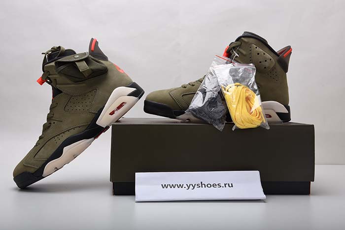 TRAVIS SCOTT AIR JORDAN 6 MEDIUM OLIVE - CN1084-200