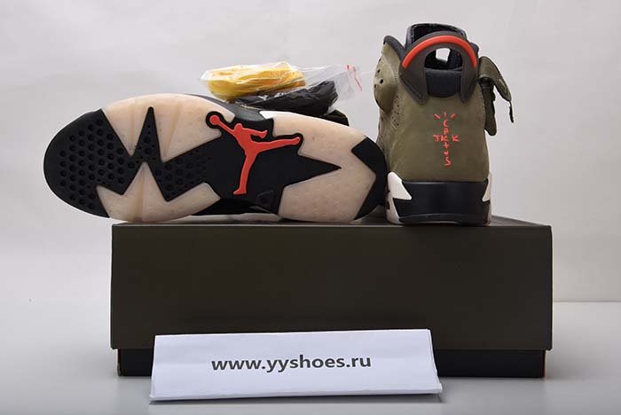 TRAVIS SCOTT AIR JORDAN 6 MEDIUM OLIVE - CN1084-200
