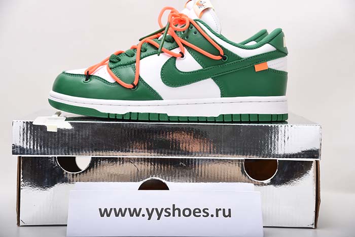 OFF-WHITE NIKE DUNK LOW PINE GREEN CT0856-100