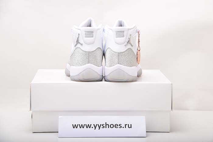 JORDAN 11 RETRO WHITE METALLIC SILVER - AR0715-100