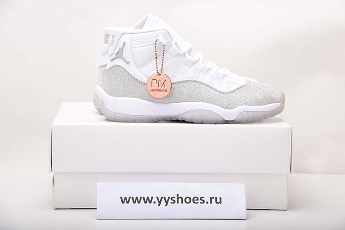 JORDAN 11 RETRO WHITE METALLIC SILVER - AR0715-100