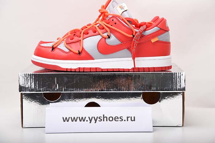 NIKE DUNK LOW OFF-WHITE UNIVERSITY RED - CT0856-600