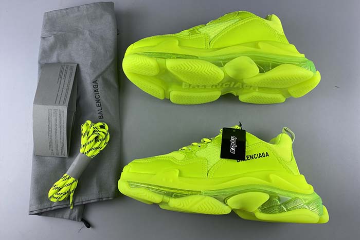 Ba*len*cia*ga triple s clear sole l.free dou.foam/not washed so fluo yellow 541624 w2ff1 5842