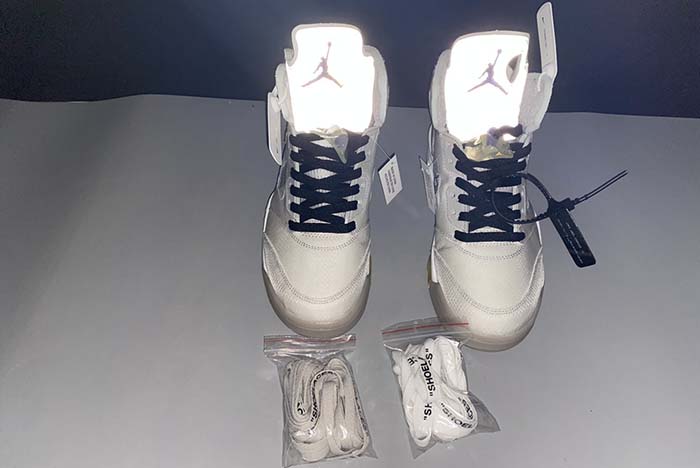 OFF WHITE AIR JORDAN 5 SP GREY GREEN CT8480-105