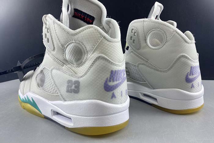 OFF WHITE AIR JORDAN 5 SP GREY GREEN CT8480-105