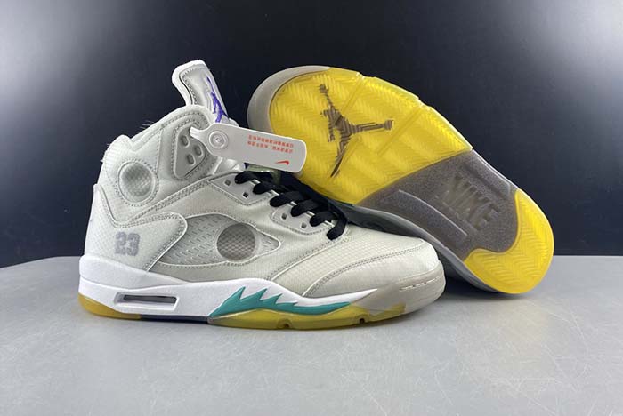 OFF WHITE AIR JORDAN 5 SP GREY GREEN CT8480-105