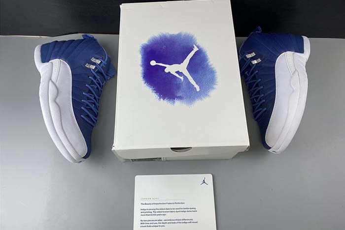 JORDAN 12 RETRO STONE BLUE - 130690-404