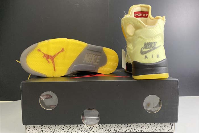 OFF-WHITE x Air Jordan 5 “Sail” DH8565-100