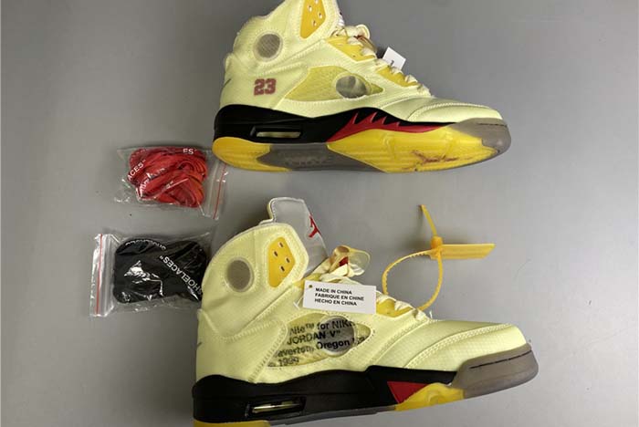 OFF-WHITE x Air Jordan 5 “Sail” DH8565-100