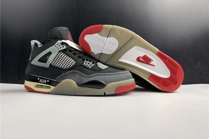 OFF-WHITE x Air Jordan 4 “Bred” CV9388-001