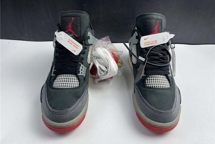OFF-WHITE x Air Jordan 4 “Bred” CV9388-001