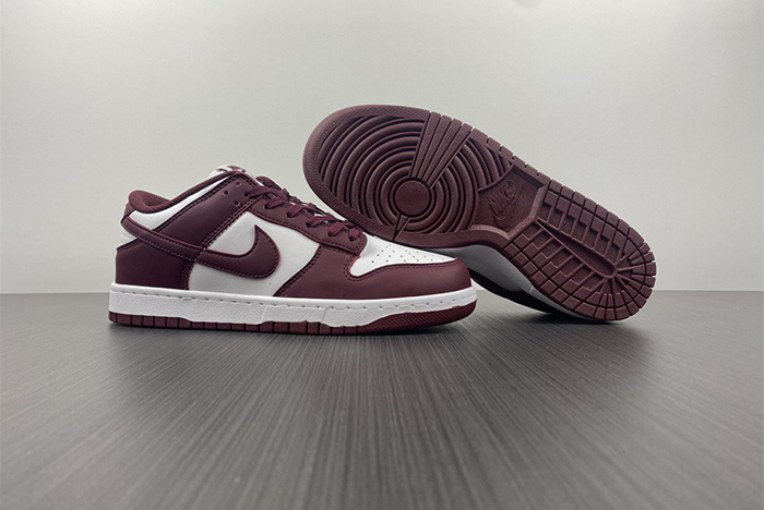 New Nike Dunk Low “Bordeaux” White/Bordeaux  DD1503-108