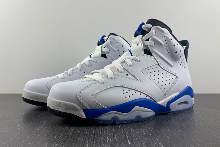 AIR JORDAN 6 RETRO ''SPORT BLUE'' 384664-107
