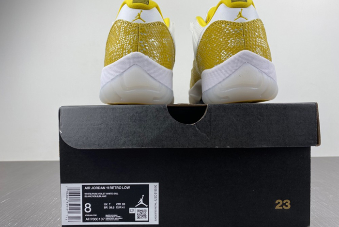 Air Jordan 11 Low WMNS “Yellow Snakeskin” AH7860-107