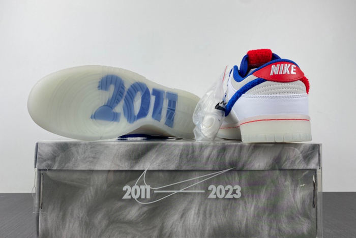 Nike Dunk Low Year of the Rabbit "White/Crimson-Varsity Royal" FD4203-161